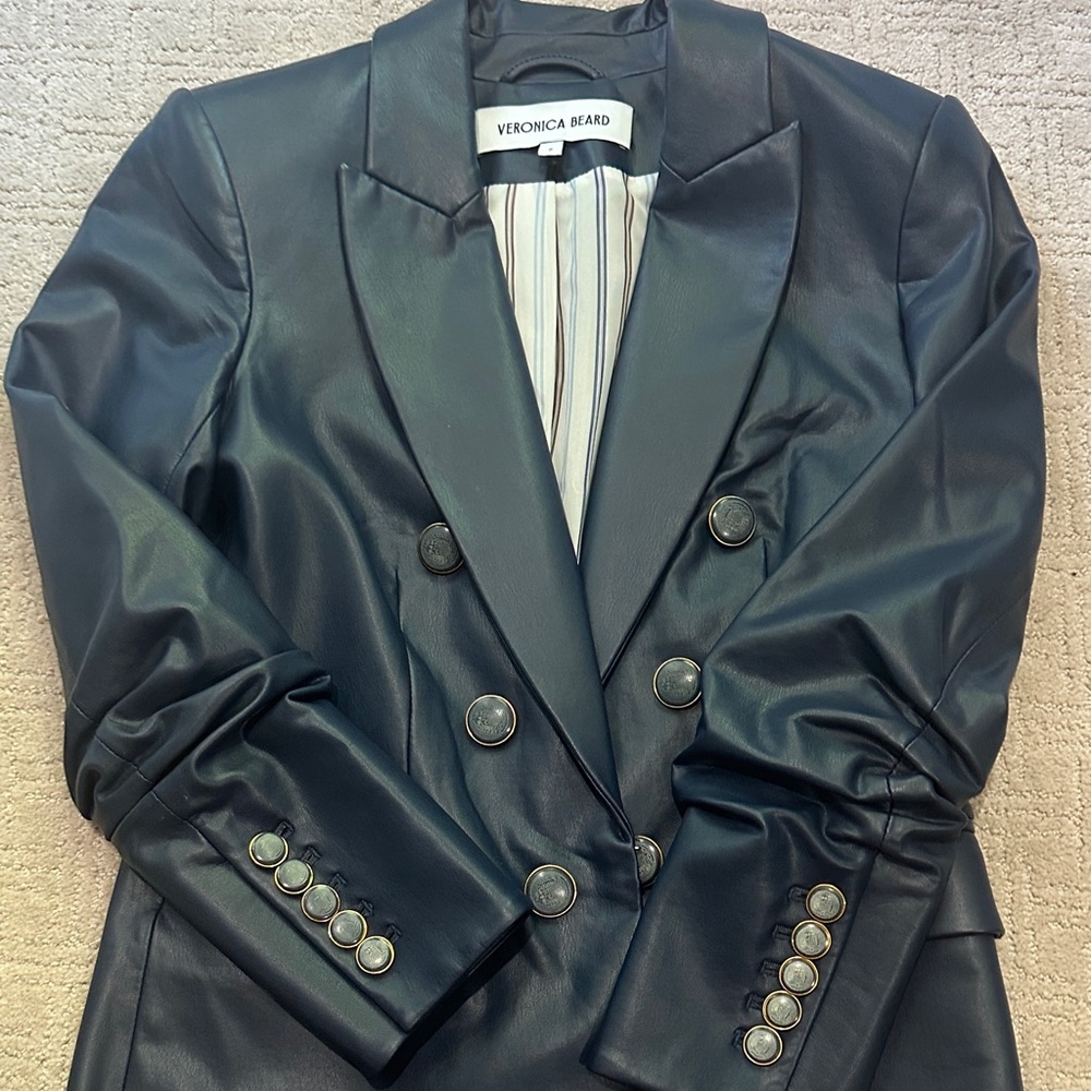 Veronica Beard Midnight Blue Double-Breasted Blazer